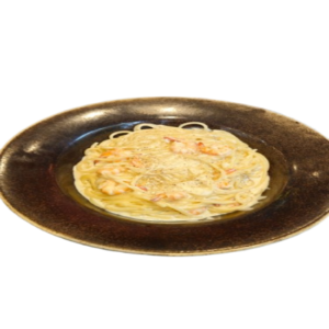 Creamy Garlic Shrimp With Spaghetti image