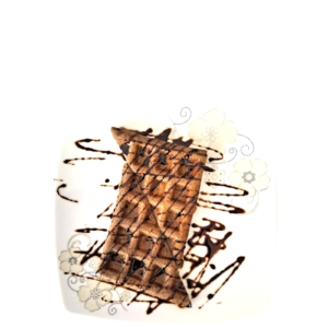 Waffle with Chocolate Sauce