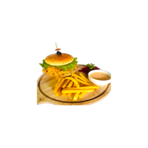 Crispy Bite Burger with French Fry