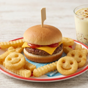 Mini Burger and Smile Fries